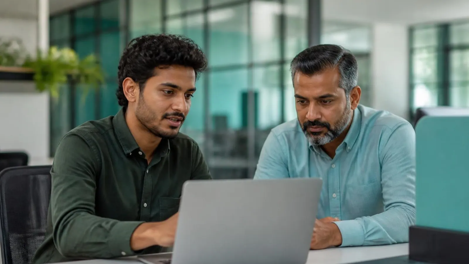 Stagiaire consultant IA accompagné par son manager